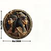 Круглый деревянный декоративный знак, плоская 2D-печать, тема египетской мифологии, декор для дома, кафе, настенное украшение, праздничный подарок