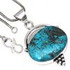 Necklace Tibetan Turquoise Gemstone Handmade Antique Jewelry 1.75"