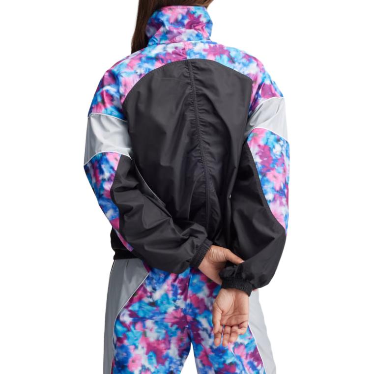 adidas Stella McCartney Collaboration FW24 Бренд Логотип Модный Воротник-стойка Ретро Спортивная Длинный Рукав Куртка Женская Куртка Бирюзовый Черный IW9848