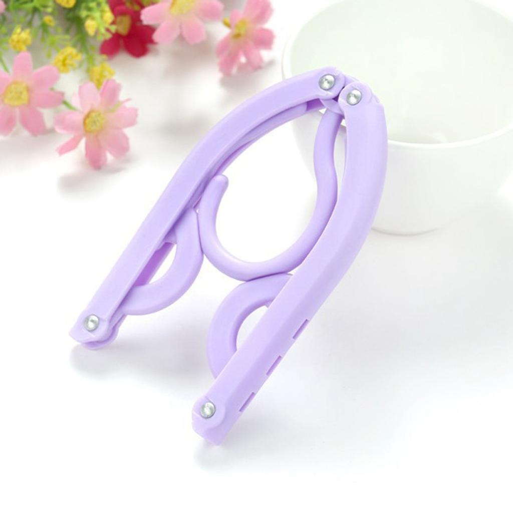 New Portable Folding Plastic Coat Hanger Travel Foldable Hanger