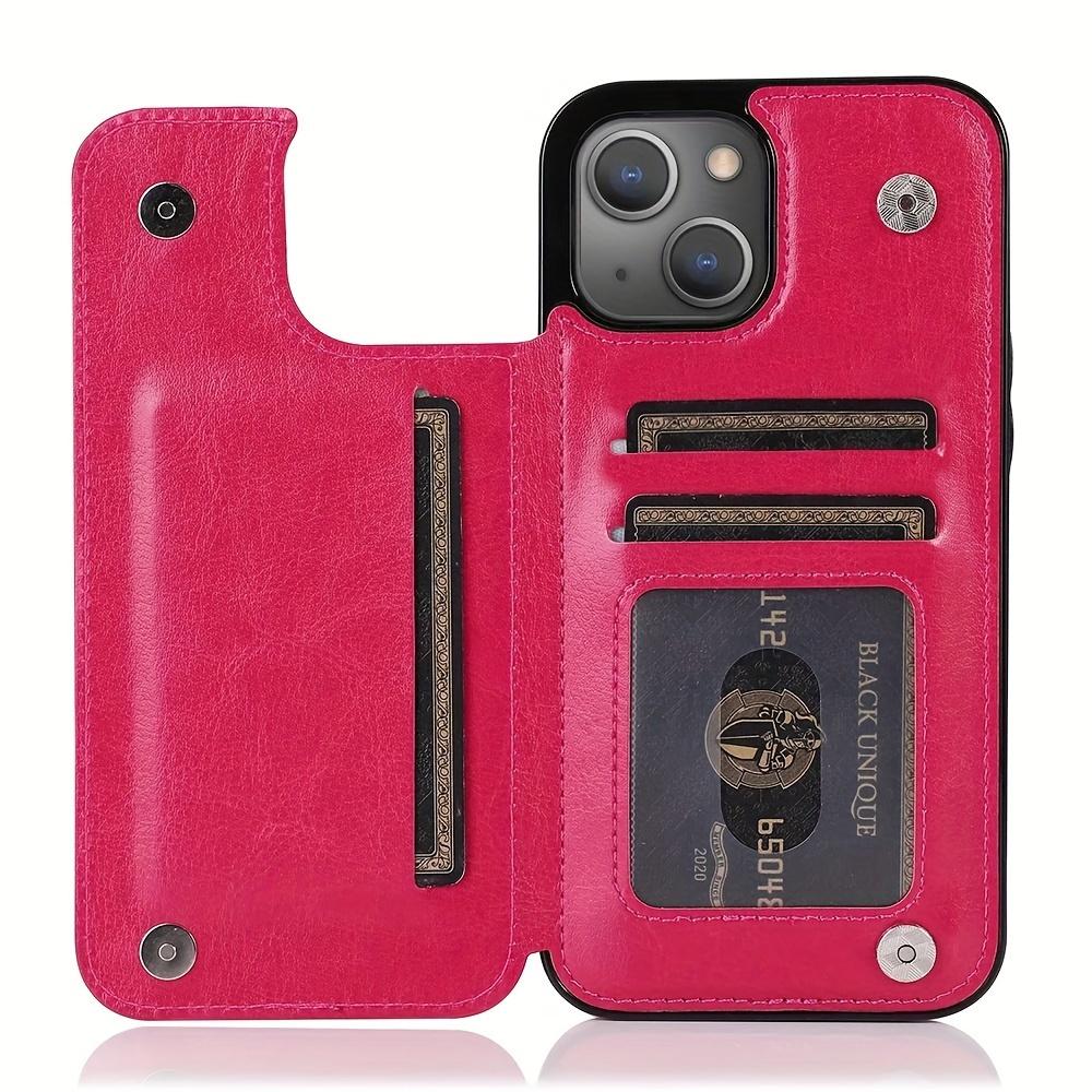 Кожаный чехол-кошелек для IPhone 14/13/12/11/Pro Max/Mini/XR/X/XS Max/8/7/6S/6 Plus/SE2/SE3/2022/2020 - держатель для карт и откидная задняя крышка