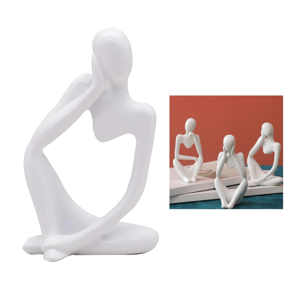 Resin Thinker Sculpture Creative Home Figurine Birthday Gifts Hollow Statues
