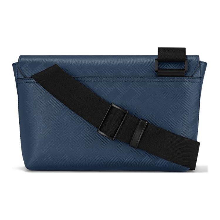 Montblanc Solid Color M Buckle Leather Handheld Shoulder Crossbody Bag Men bags Ink-Blue 198373
