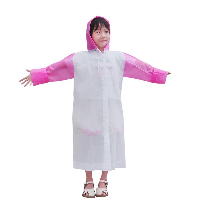 Kid Waterproof Raincoat Poncho Non-Disposable Rain Gear Jacket Student Children Travel Raincoat Rainwear Outdoor Hiking Coat