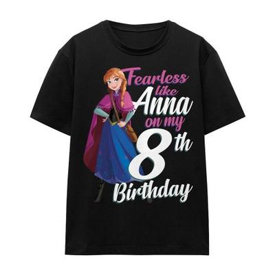 frozen Унисекс Футболка для взрослых Бесстрашный как Анна на 8-й день рождения