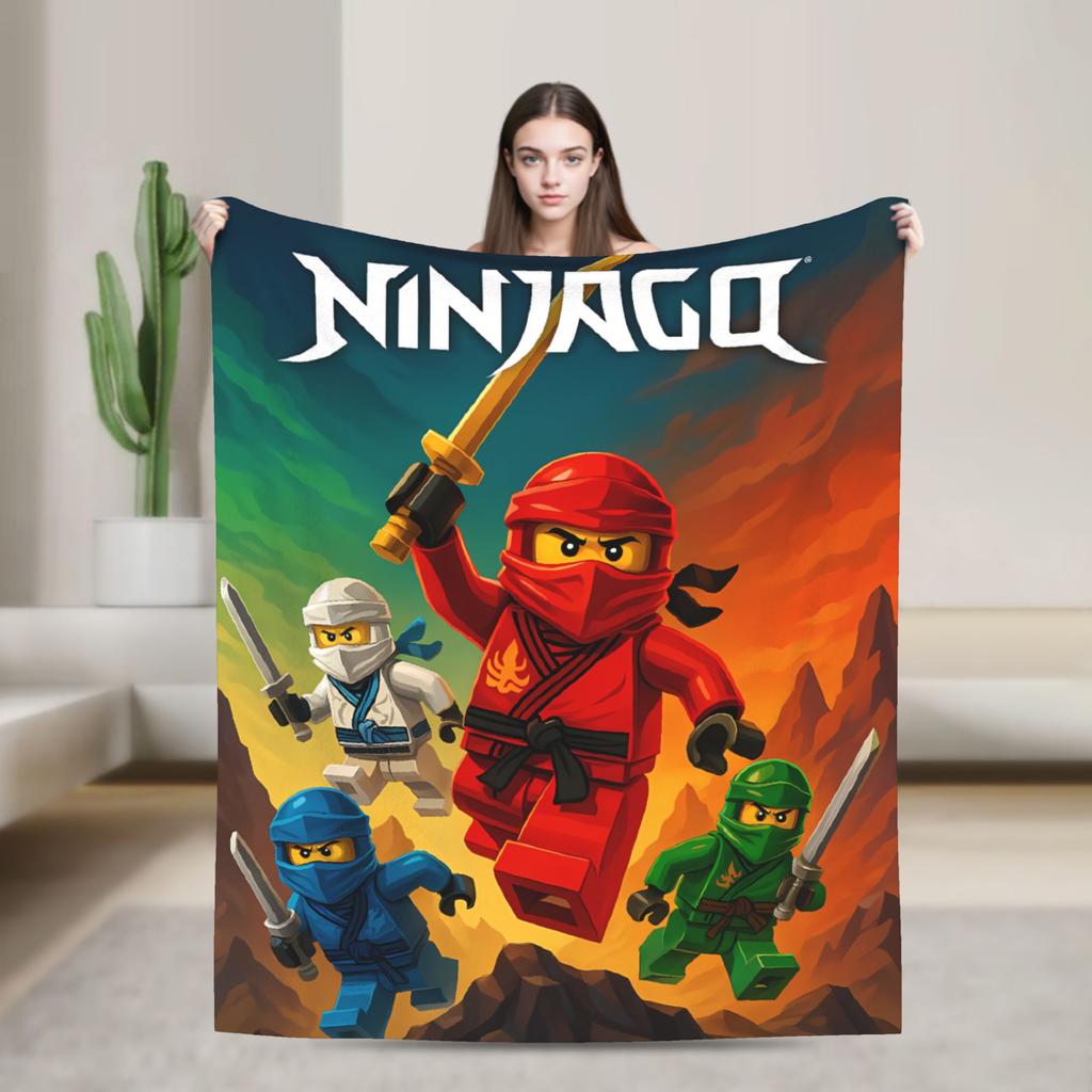 Плед N-Ninjagos Супермягкий Плед-покрывало с принтом Плюшевый Плед для Мальчика Девочки На Открытом Воздухе Фланелевый Покрывало на Кровать Покрывало на Кровать