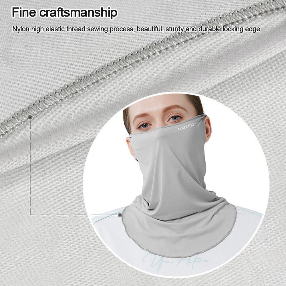 Hanging Ear Headband Ice Silk Sunscreen Mask Head Face Neck Gaiter Face Cover Scarf Headband Scarf