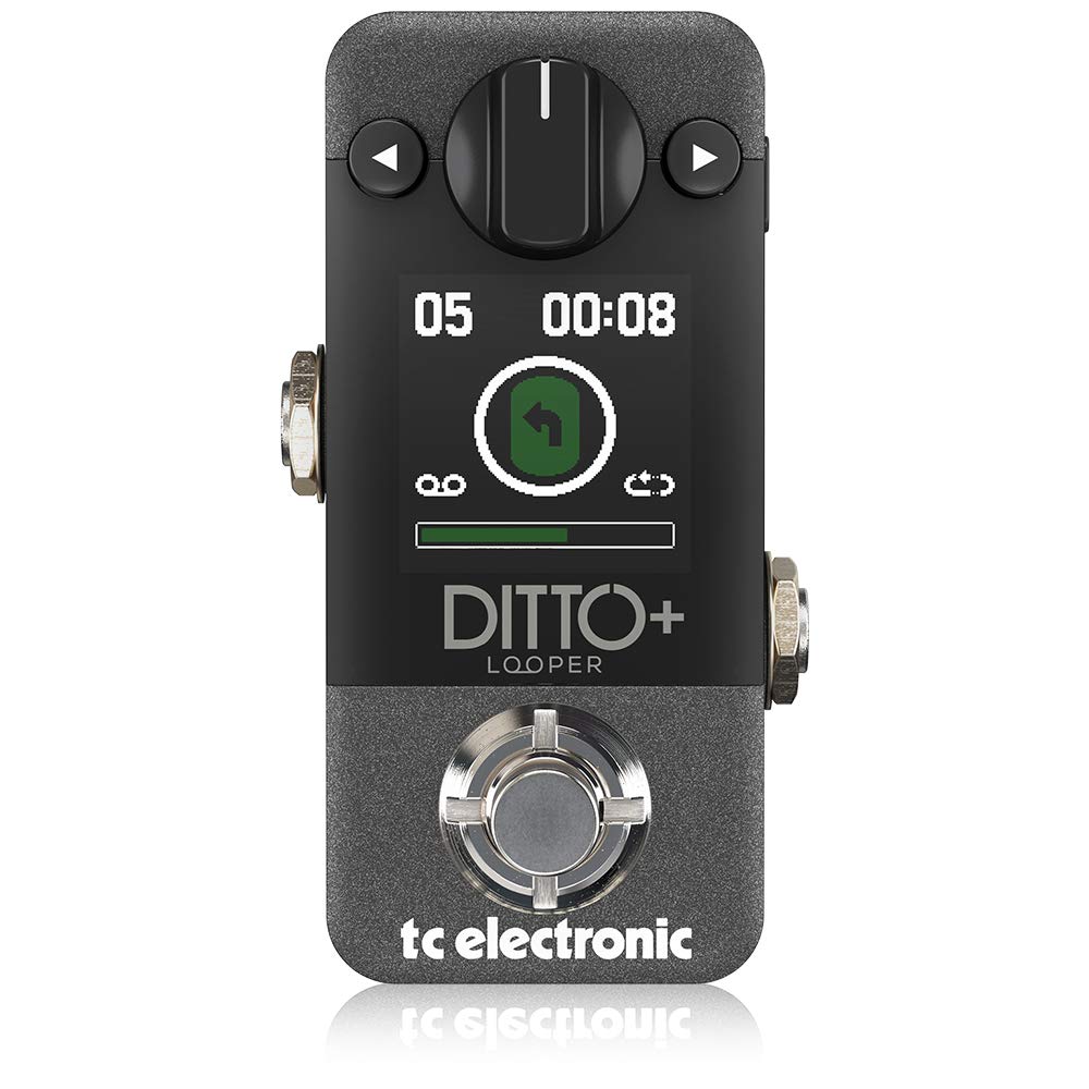 Компактная педаль Looper TC Electronic, 99 слотов, 60 минут, цветной дисплей, режим расширенного цикла LOOPER, черный DITTO+