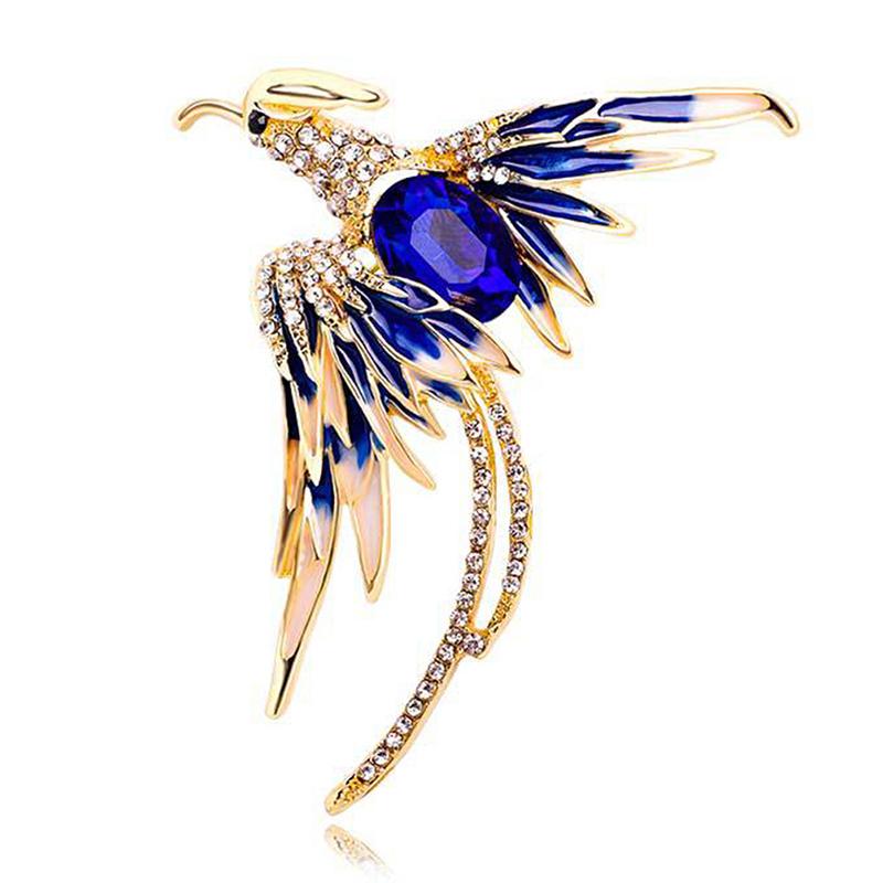 Phoenix Bird Brooches Pin For Women Enamel Flying Beauty Bird Party Gift