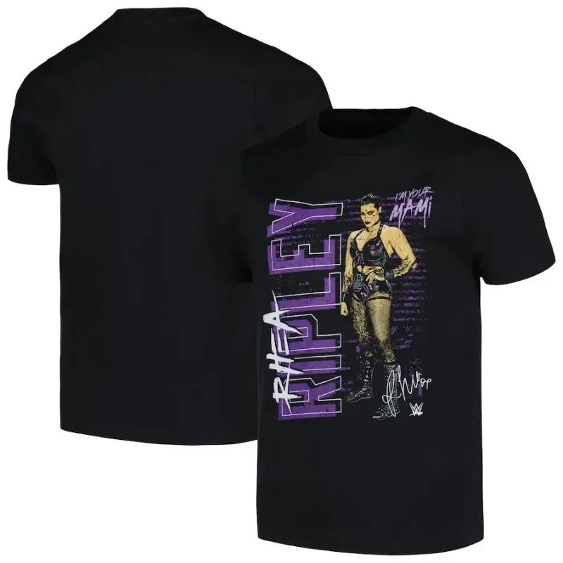 Rhea Ripley Monday Night Mami T-shirt 3D Printed Design Men's Short Sleeved Top Summer Casual Round Neck Clothing