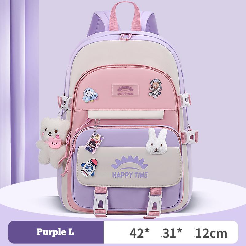 Winter New Primary School Schoolbag Load Reducing Backpack, Large Capacity, Trendy Backpack