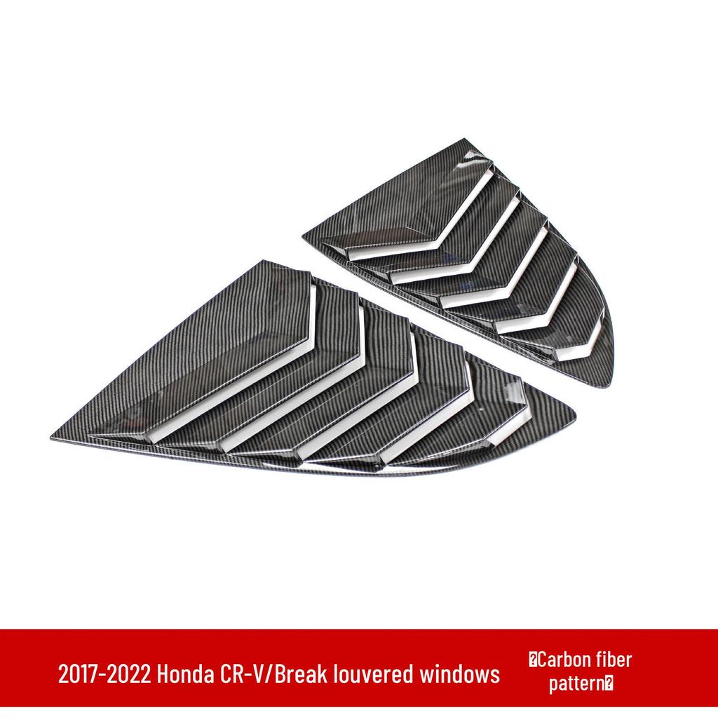 Fits 2017-2022 Honda CR-V and Breeze: Window and Rear Spoilers, Louvered Window Decorations.