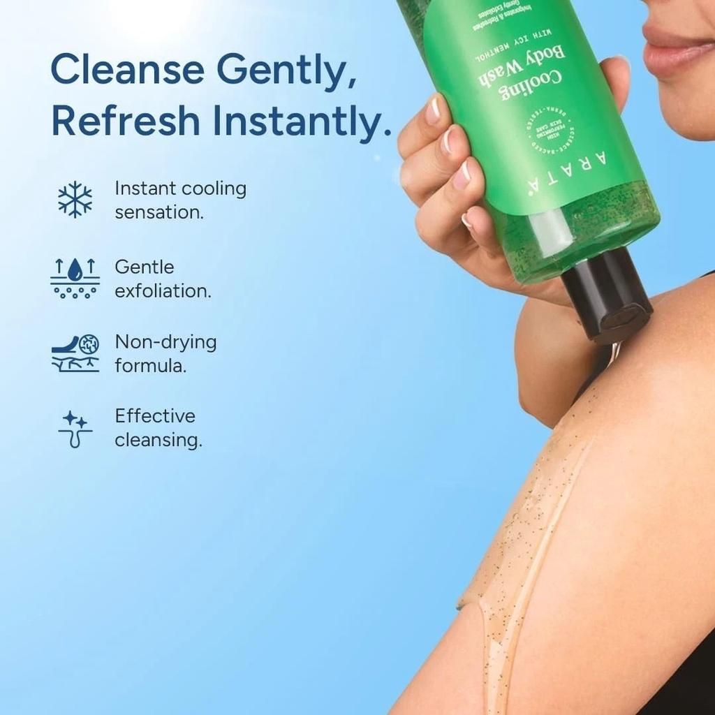 Arata Cooling Body Wash with Menthol & Glycerine - 300ml