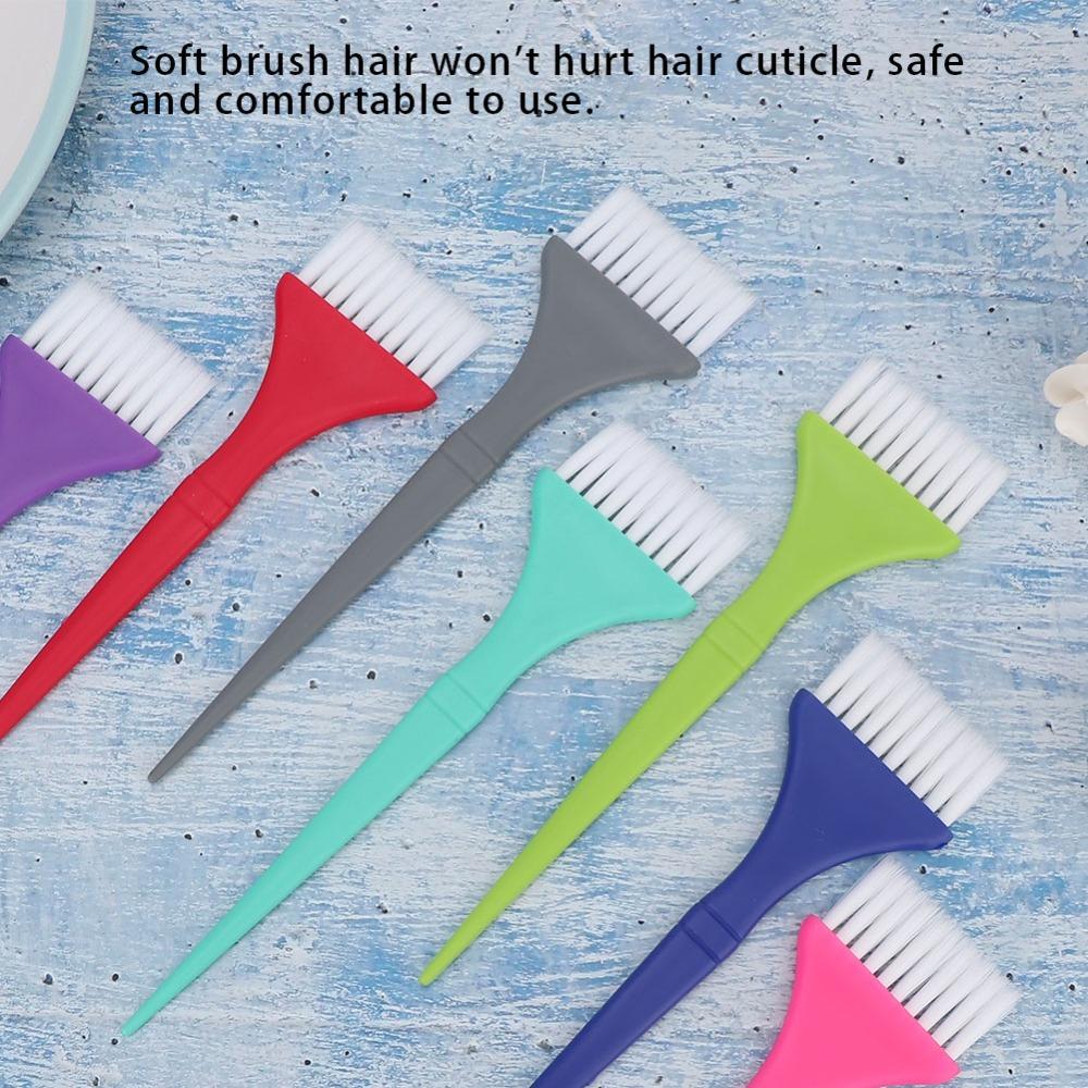 7PCS Long Handle Hair Dyeing Brush Set Soft Brush Hair Dye Brush Hair Coloring Brush Salon Use
