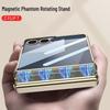 Чехол для Samsung Z Flip7: Вращающаяся на 360° подставка с беспроводной зарядкой, совместимая с Flip6, Прозрачная защитная крышка петли