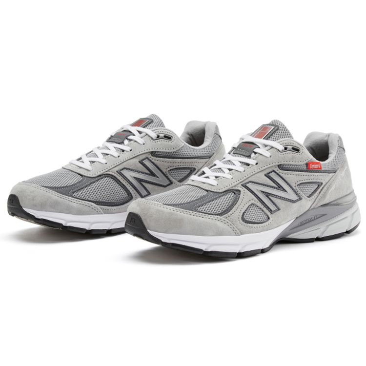New Balance 990v4 Made In USA Red Label — серые кроссовки унисекс M990VS4