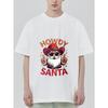 Черная футболка с круглым вырезом Howdy Santa Ковбой Санта в солнцезащитных очках и шляпе Рождественская праздничная одежда для вечеринок