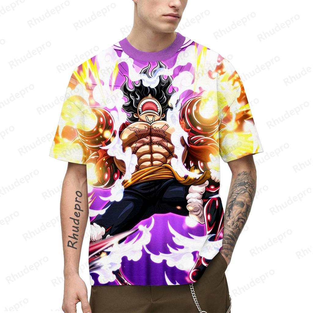One Piece Популярная аниме-футболка 3d Япония Харадзюку аниме мужская с коротким рукавом косплей Луффи рубашка с принтом футболка мужская одежда топ