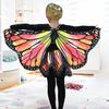 2Pcs/Set Girl Butterfly Wings Costume with Tutu Skirt Vibrant Color Versatile Seasonal Wear Carnival Cosplay Fairy Dress-Up Set