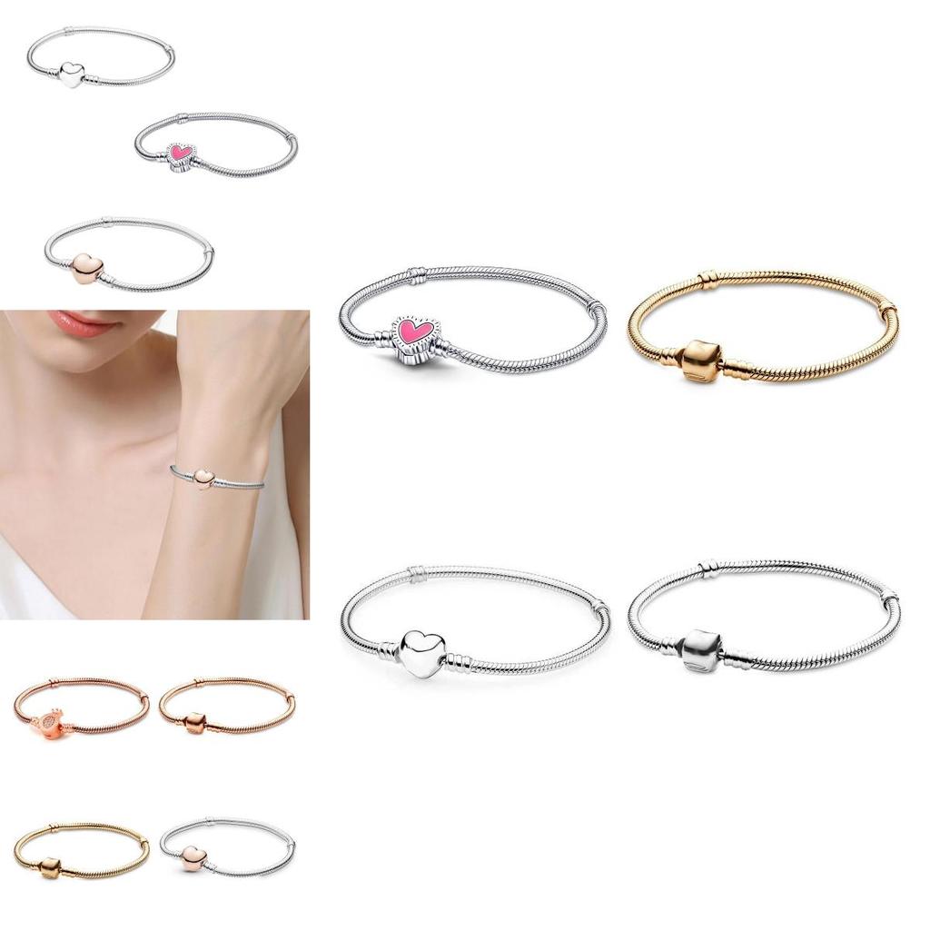 Pandora Heart Shape Crown Clasp Bracelet In Rose Gold Stylish And Durable Gift