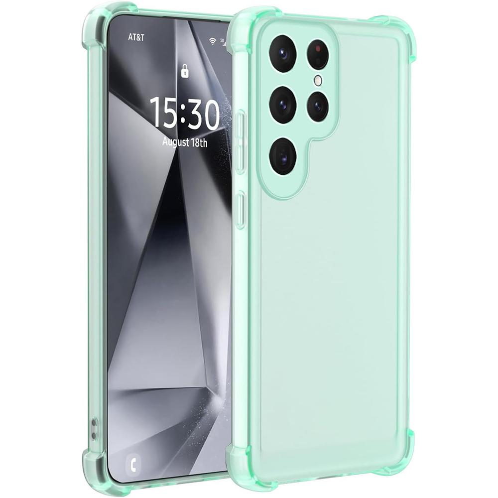 Прочный ударопрочный силиконовый мягкий чехол для Samsung Galaxy S25 S24 S23 S21 FE S22 Ultra Конфетный цвет Матовый прозрачный чехол S25Edge