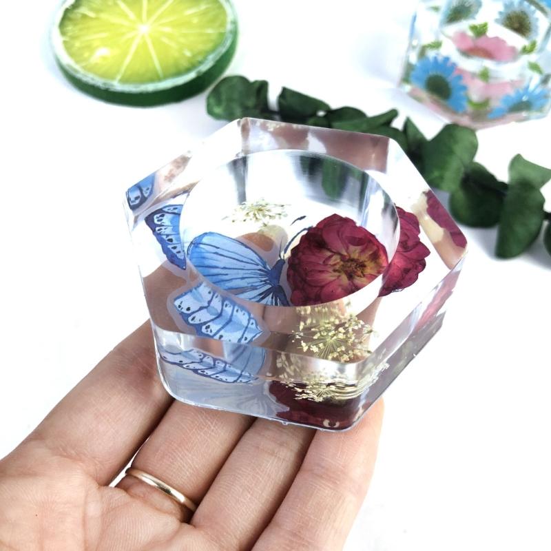 Винтажный шестиугольный подсвечник, силиконовая форма, стильный и прочный подсвечник, полимерные формы, идеально подходящие для поделок ручной работы