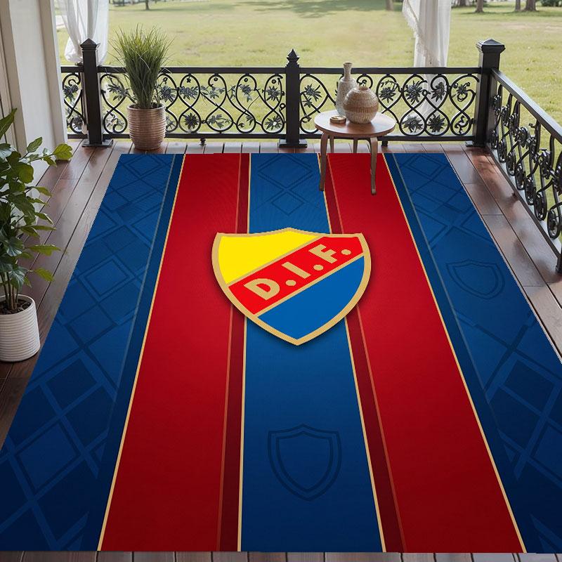Soft Floor Carpet Djurgårdens IF Pattern Area Rug Decorative Mat For Home Room Decoration