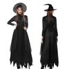 Halloween Black Wizard Wizard Robe Wicked Witch Adult Men's and Women's Stage Costumes