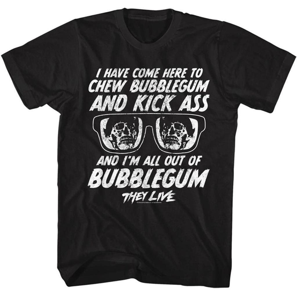 They Live Chew Gum Quote Black Adult T-Shirt