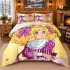 Candy Candy Pattern Bedding 3Pcs Set Bed Sheet And Pillowcases For Indoor Bedroom