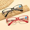 Women Vintage Elegant Portable Anti-Blue Light Eyeglasses Eye Protection Ultra Light Frame Reading Glasses