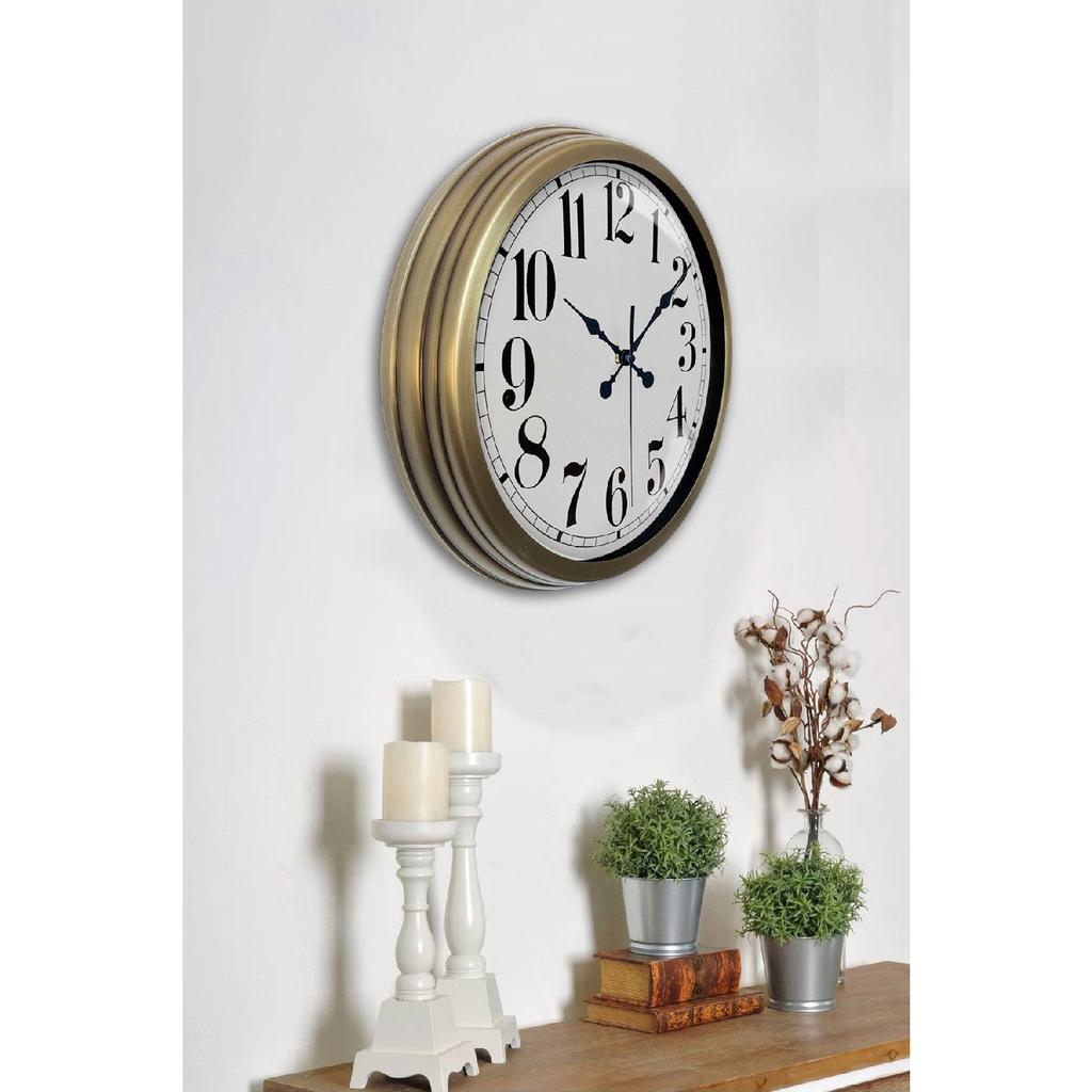 Металлические настенные часы с большими цифрами 40 см