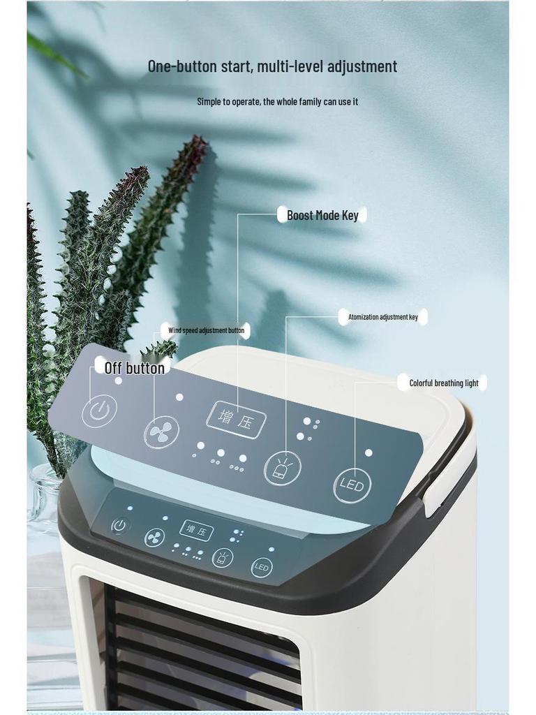 Rechargeable Ultrasonic Humidifier & Silent Desktop Air Cooler Fan