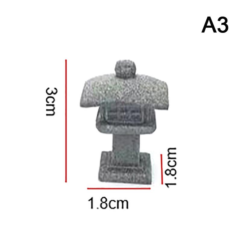 Retro Gazebo Chinese Lanterns Mini Pagoda Model Decoration Stone Miniature Statue Sandstone Home Accessories