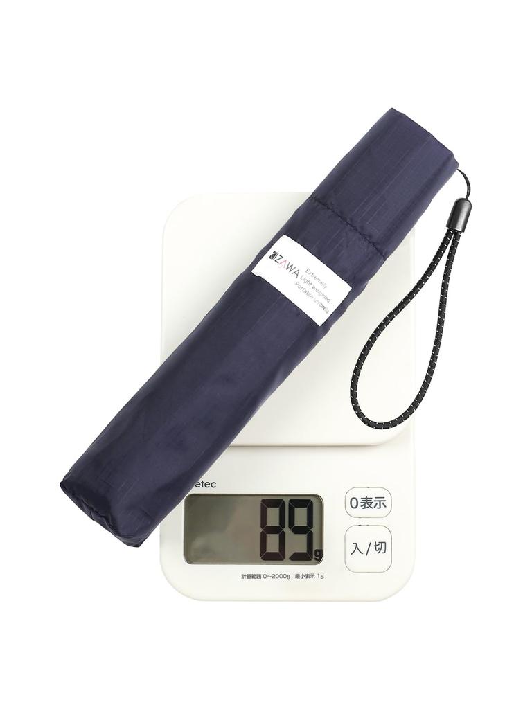 KIZAWA Folding Lightest Carbon 6 Check 60cm Ultra 365 Days a Mini Perfect for Rainy Season Umbrella, Fiber, Ribs, 89g-139g, Men's/Women's Pattern,