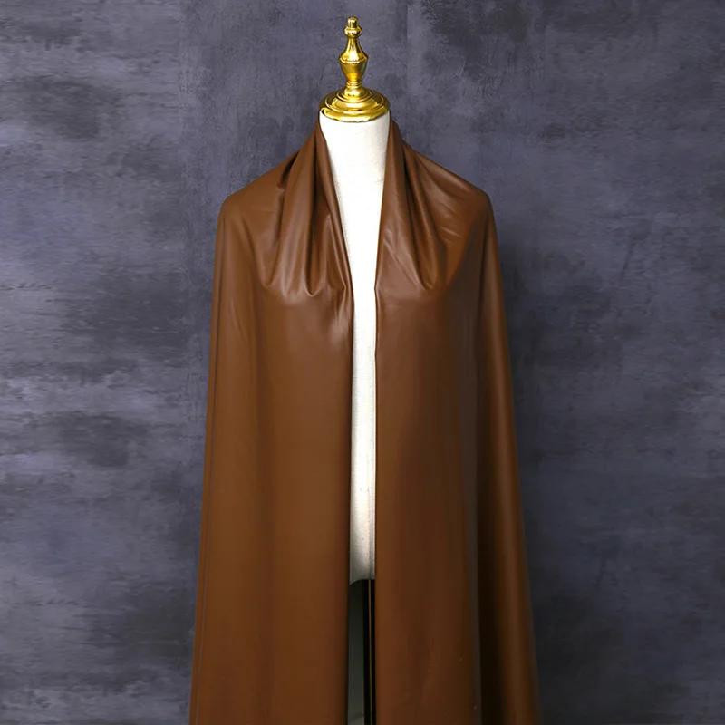 1/2/3/5M Matte Soft Leather Fabric Elastic 4-Way Stretch Faux PU Fabrics For Dress Clothes Upholstery  DIY Sewing Accessories