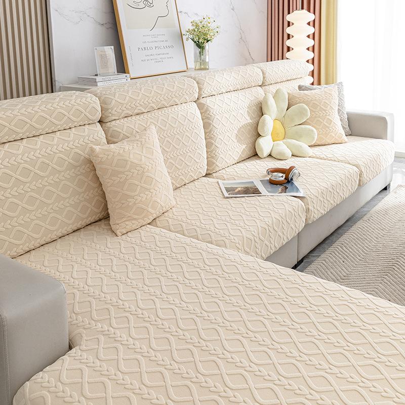Жаккардовый флисовый чехол для дивана, универсальный универсальный эластичный чехол для дивана, универсальный чехол для дивана на четыре сезона, против кошачьих царапин