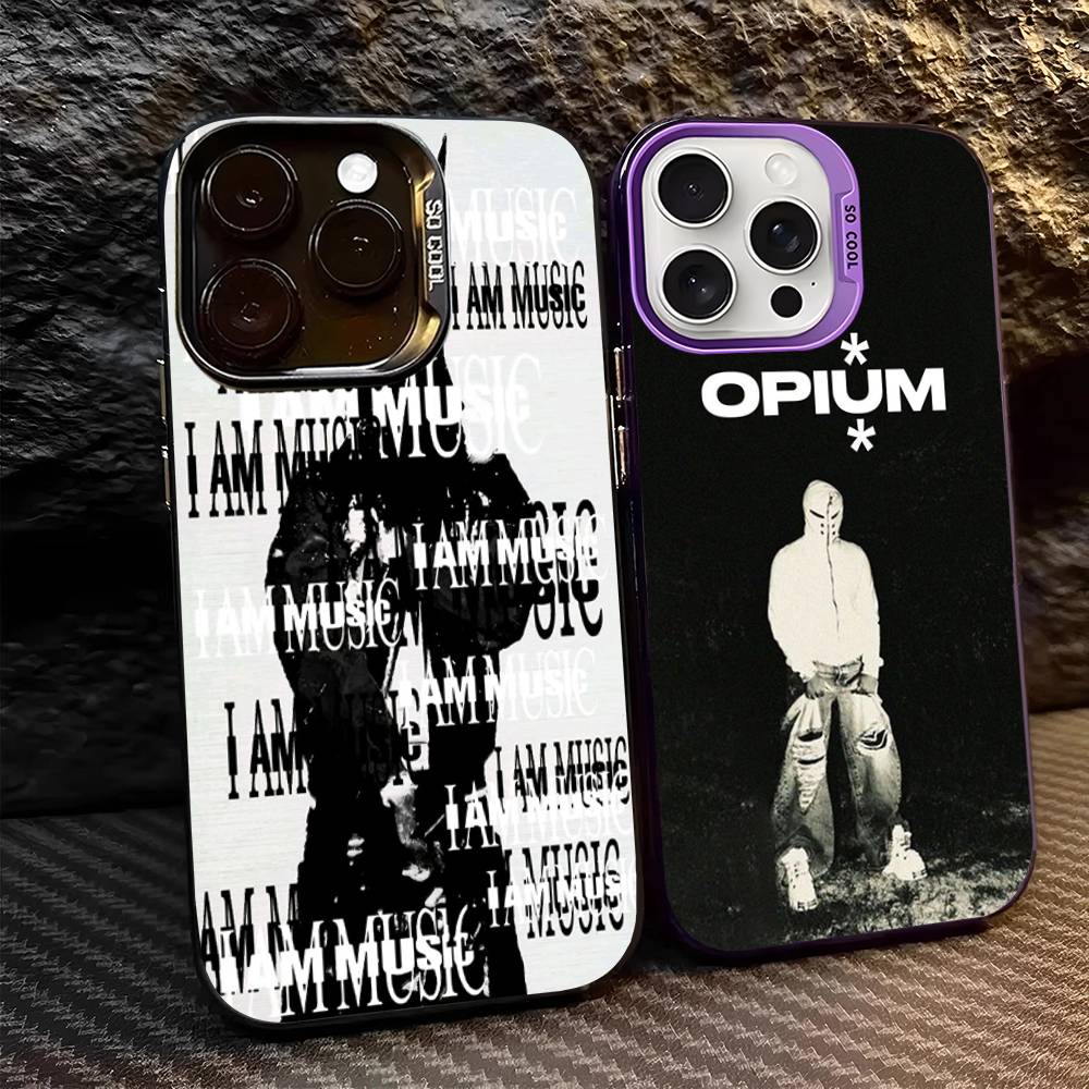 Чехол для телефона Playboi Carti O-Opium Rap Для IPhone 16 15 14 13 12 11 17 Pro Max Plus Цвет Серебристый Корпус