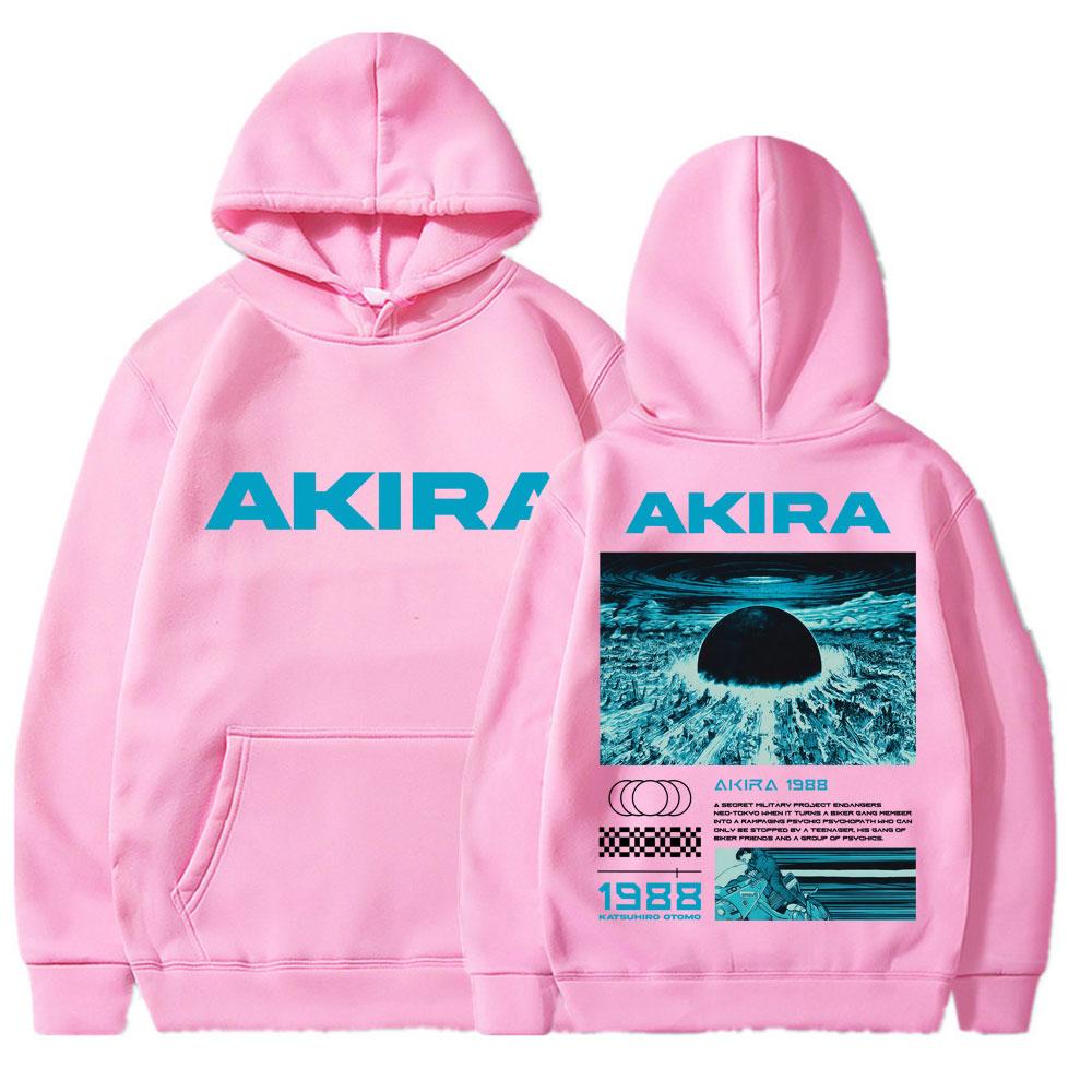 Japanese Anime New Tokyo Akira Hoodie Science Fiction Movie Retro Shotaro Kaneda Long Sleeve Fleece Loose Casual Male