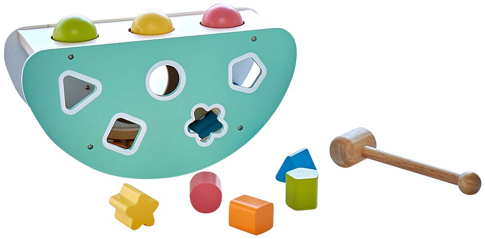Игрушка Качалка Развивающая Деревянная Музыкальный Молоток Подарок на День Рождения для Годовалых Edutē i'm Toy, Игрушка, Инструмент, Игрушка, Пазл на Сопоставление Форм, 1-2