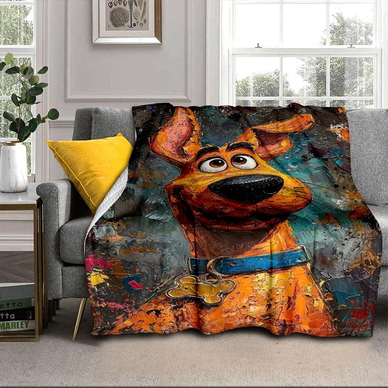 Scoo-dog Adventure Blanket Flannel Blanket for bed, sofa, Camping, Hiking, Picnic Essentials, gift for family Fan gifts