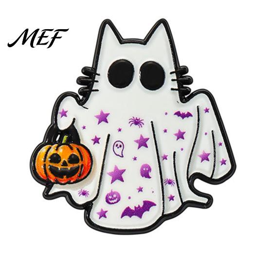 Backpack Decoration Pin Halloween Cartoon Ghost Enamel Brooch, Spooky Metal Lapel Pin, Jewelry Accessory Sweater Cardigan Coat Suit Scarf Decor,