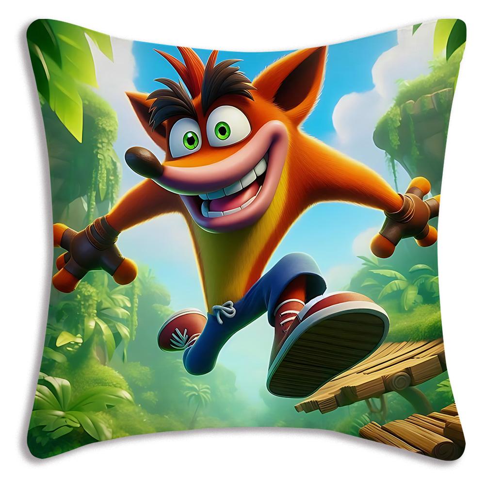 Мультяшные Crashs B-Bandicoots Наволочки Мультяшные Декоративные для Дивана Домашние Двусторонние Короткий Плюш Милая Наволочка