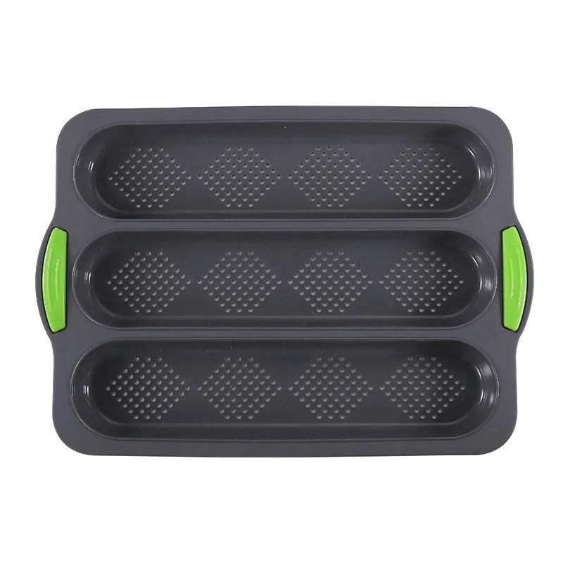 Baguette Pan Baguette Baking Tools French Bread Baking Mold Muffin Bakeware Non Stick Silicone Bread Molds for Dishwasher Safe