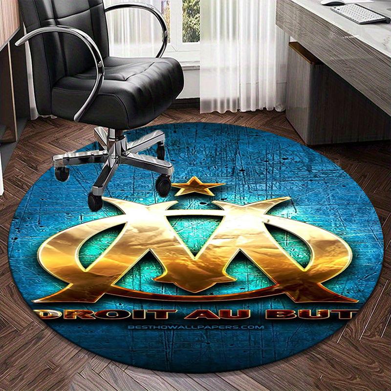 1PC round rug Flame Logo Design Printed Round Area Rug ,Rug For Home Office, Round Chair Rug, Decorative Carpet Fan gifts Christmas gift