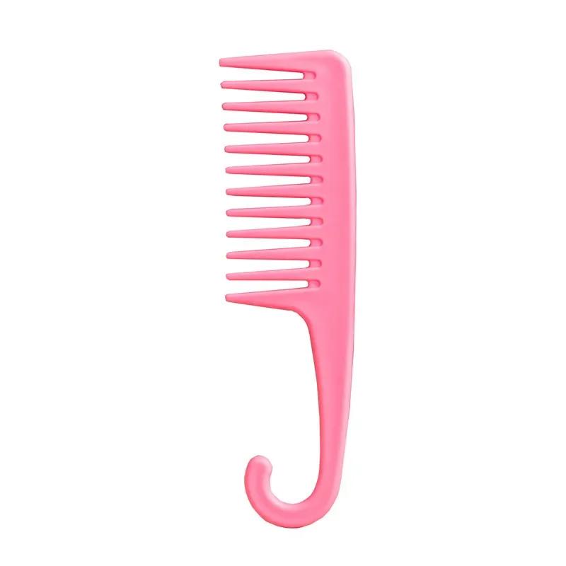 Wet Hair Curling Comb Heat Resistant and Antistatic Bath Comb Wide Toothed Hair Combing Tool with Hook