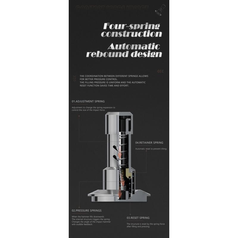 Ударный тампер для эспрессо 51 мм 53 мм 58,35 мм из нержавеющей стали с регулируемой глубиной распределения кофейные принадлежности инструмент