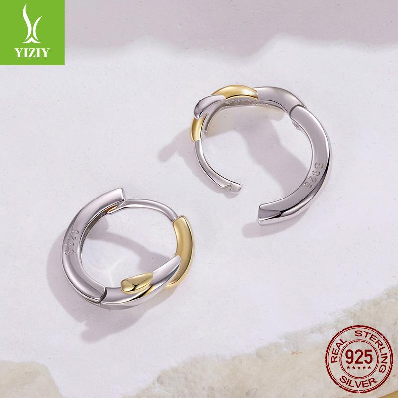Серьги-каффы из стерлингового серебра 925 пробы, женские серьги с премиальной металлической текстурой в стиле минимализм