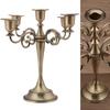 5 Arms Alloy Candle Holder European Style Candelabra Wedding Candlestick Home Decor Bronze