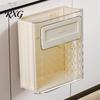 Stylish Waste Bin for Home Foldable Garbage Can, with Rubbing Board, Lightweight Portable Durable Kitchen Bin, And Bathroom Cupboard Door Decorative